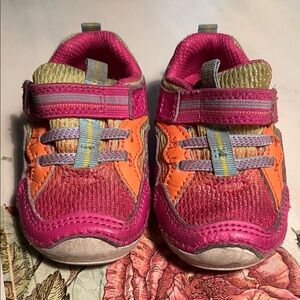 Stride rite Vibrant Pink and Orange Kids Sneakers